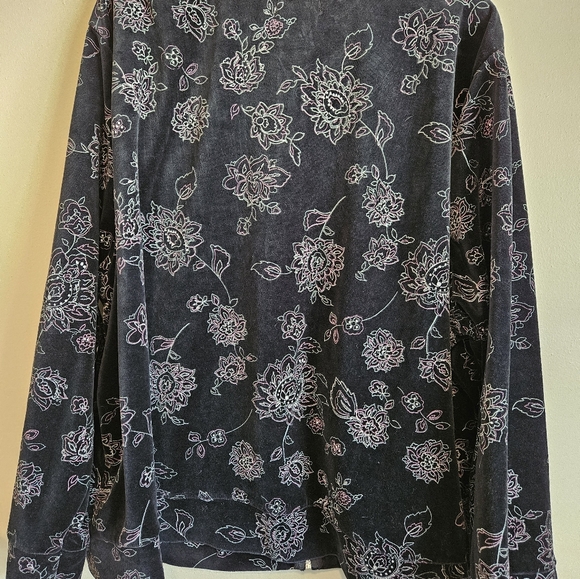 NYL Floral Zip-Up Jacket Plus Size 3X - Picture 6 of 13